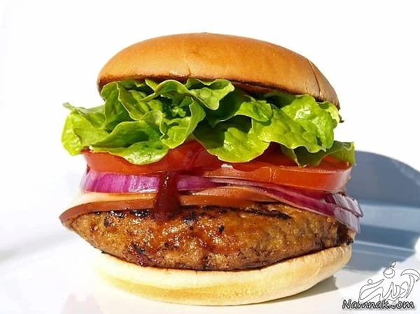 همبرگر کبابی درست کردن همبرگر کبابی